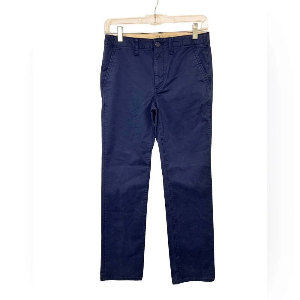 GAP Kids Navy Flat Front Chino Pants Boys Size 14 Y Classic School